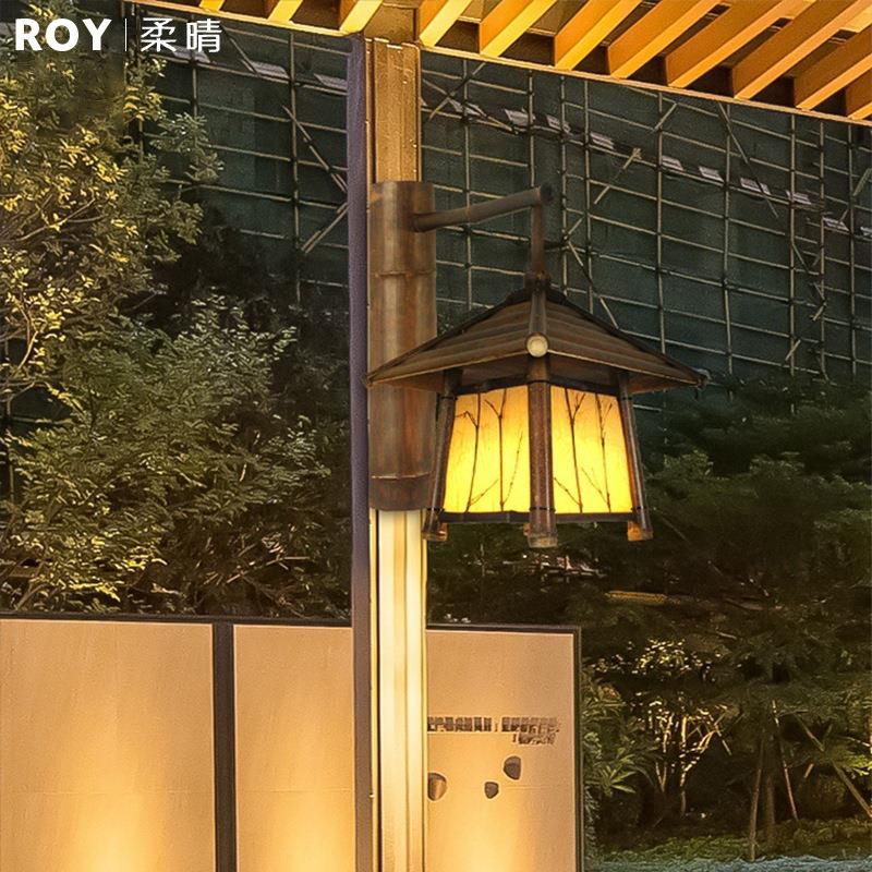 太阳能竹屋灯草坪灯户外仿古城镇景区景点庭院酒泉酒家景观路灯