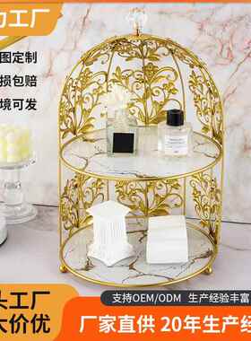 化妆品收纳盒子鸟笼口红网红护肤品置物架学生宿舍梳妆台桌面ins