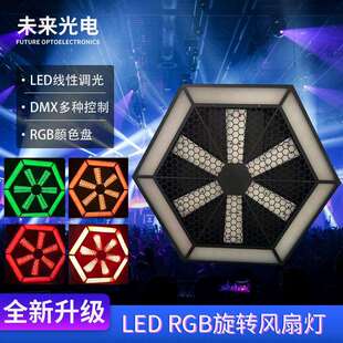 新品 LEDRGB舞台旋转风扇灯点控像素舞台演出背景效果灯dj 60X60