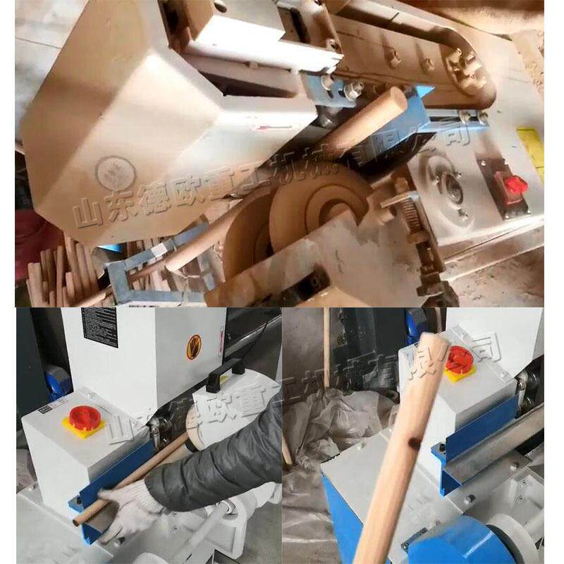 木工机械圆棒砂光机拖把杆表面毛刺圆滑机扫单双带把棍立式砂带机