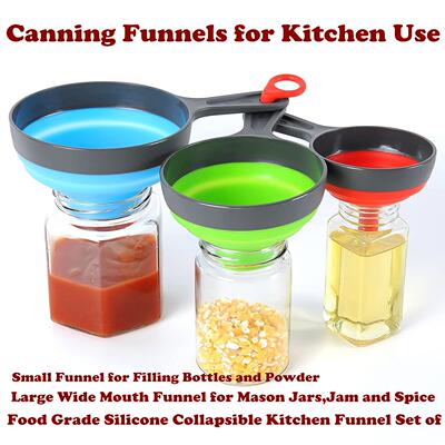 Collapsible Canning Funnels for Kitchen Use Silicone