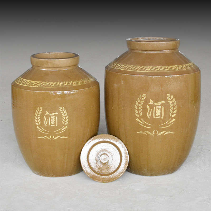 四川陶瓷酒坛子密封发酵大酒缸装5-2000斤窖藏土陶带盖泡酒罐家用