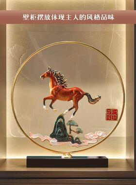 铜之父全铜马到成功马摆件办公室玄关装饰品新家入户乔迁开业礼品