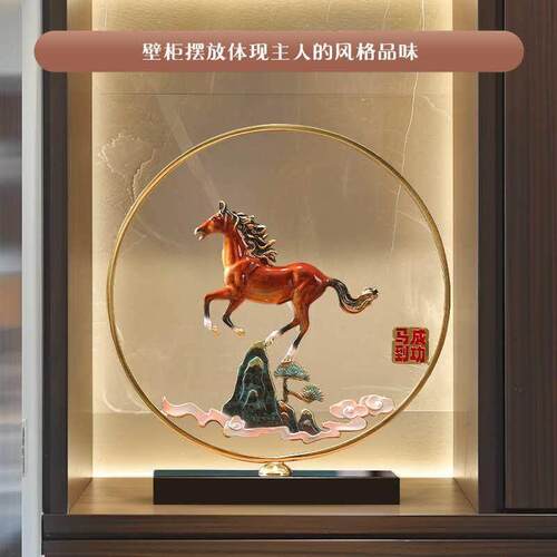 铜之父全铜马到成功马摆件办公室玄关装饰品新家入户乔迁开业礼品