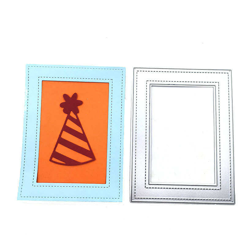 scrapbooking DIY切割刀模 碳钢刀模 压花刀模模板长方形边框背景