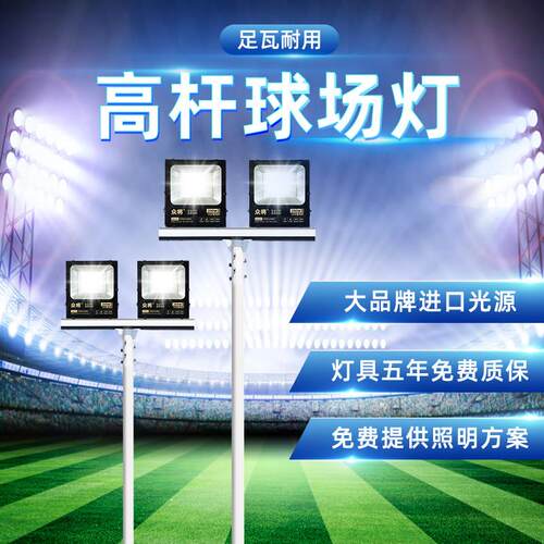 路虹6米双头高杆球场灯篮球场照明灯足球场户外专用广场LED投光灯