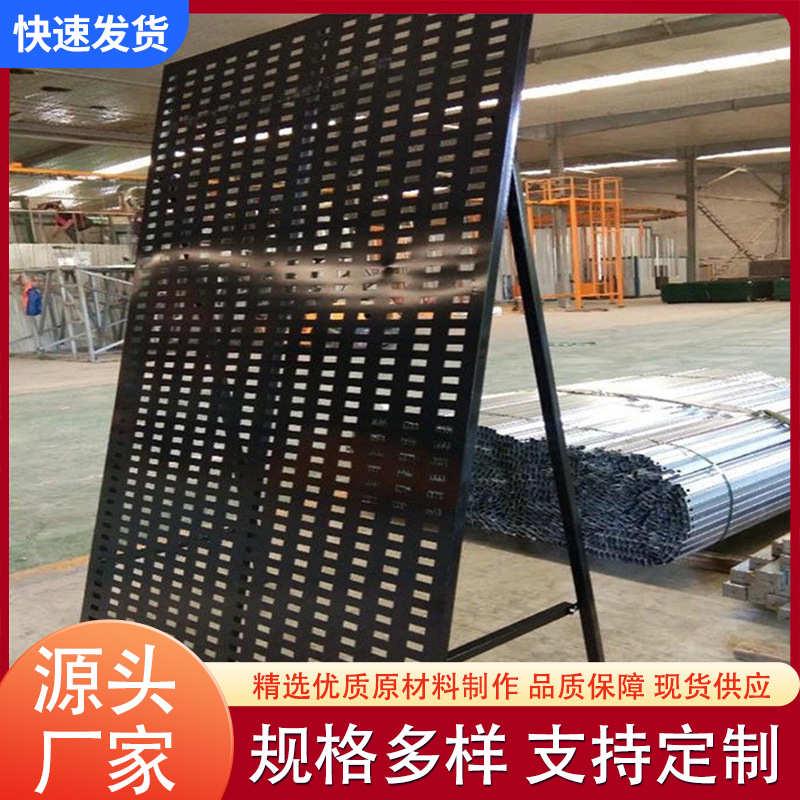 黑色方孔展架 冲孔板厂家 铁板网挂网挂瓷砖