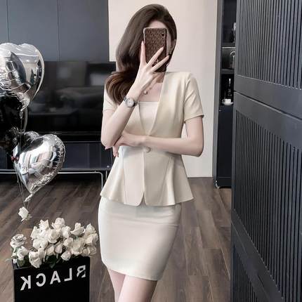 医美前台工作装西装套装女2025新款夏季医美前台美容师工作装制服