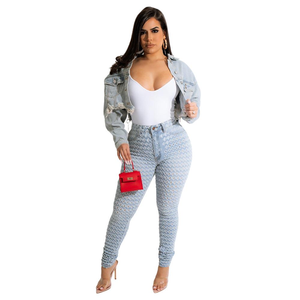 Fashionable hot and versatile personality raw edge tops and