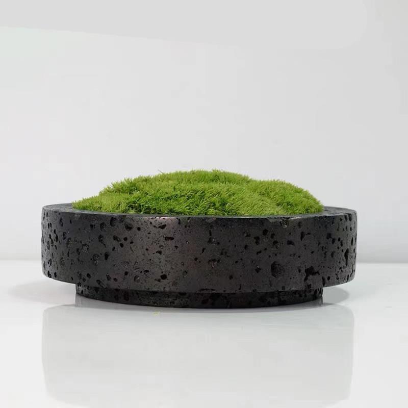 永恒苔藓微景观新中国风大理石盆景售楼处桌面装饰创意绿色植物装