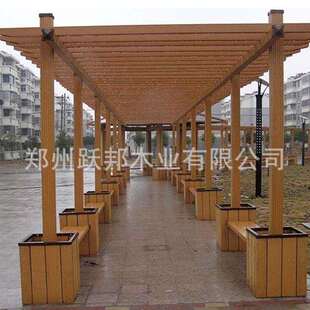 庭院实木古建廊架销售户外景观防腐木廊架景观文化防腐木长廊