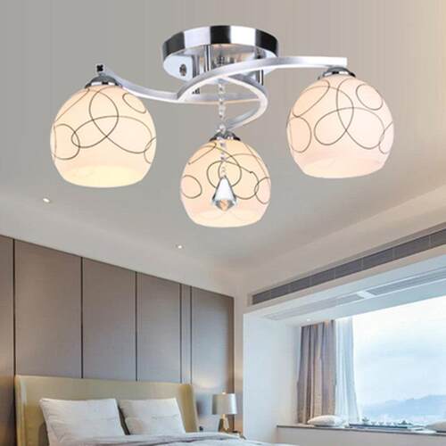 卧室吊灯简约轻奢饭厅现代小户型客厅灯具家用LED水晶房间吸顶灯