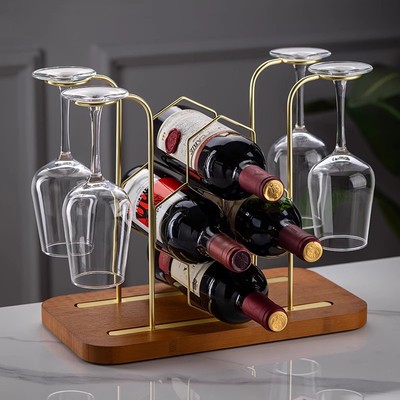 红酒杯架挂家用2023新款酒杯架倒挂高端红酒杯架悬挂展示架置物架