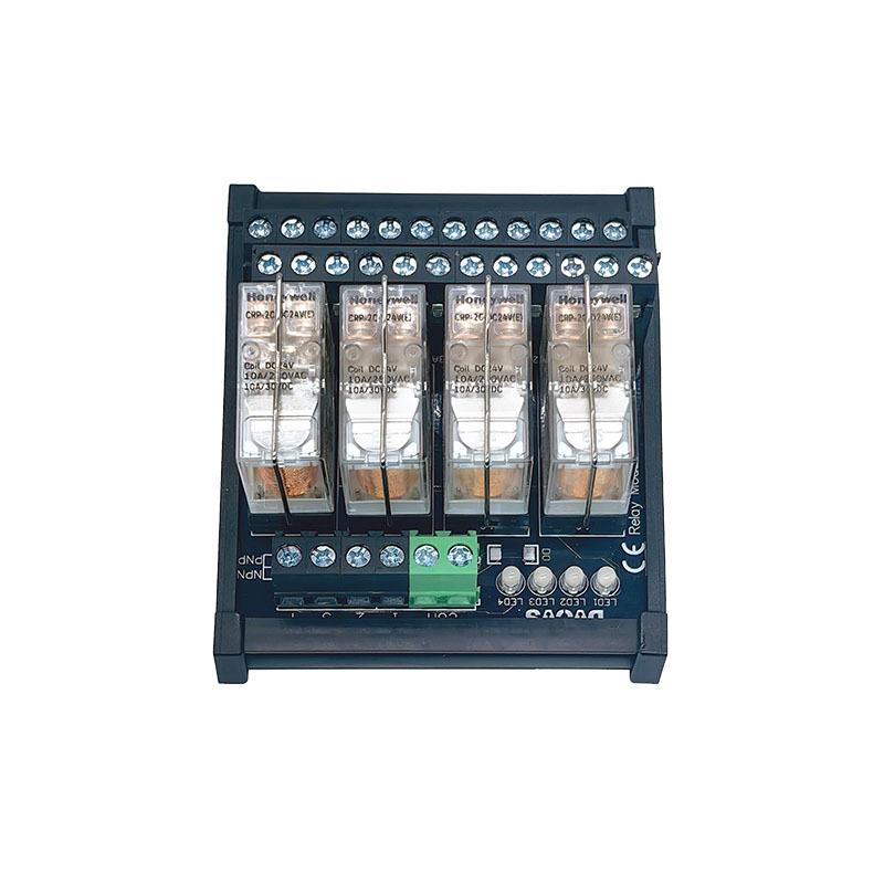 4位两开两闭继电器模组替换中间继电器24V电流10A型号RAM04C-2C10