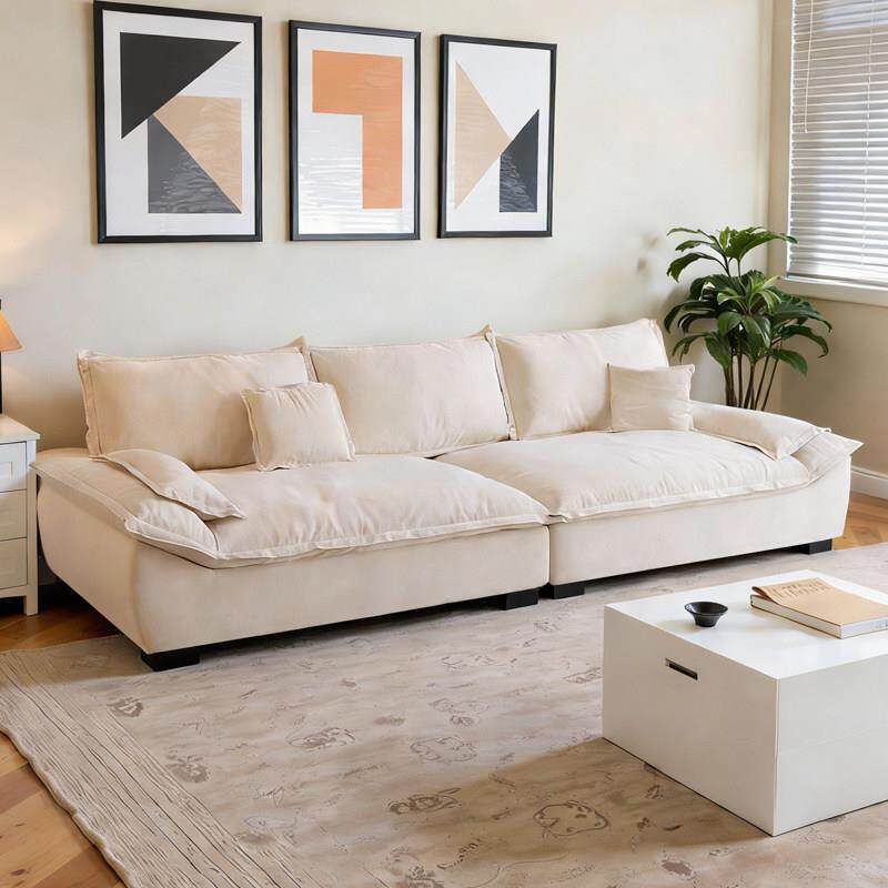 2026新款可拆洗帆船布艺客厅出租房沙发简约现代小户型奶油风沙发