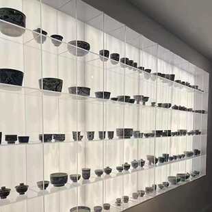 高透有机玻璃防尘货柜可带灯展柜有机玻璃书柜 亚克力发光展示柜