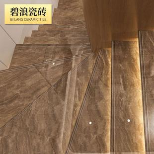 楼梯瓷砖踏步砖通体大理石梯级砖滑1200x480一体式 1防2阶米台楼梯