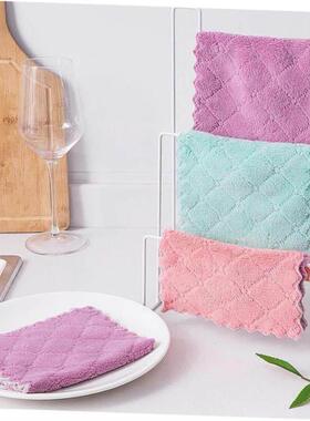 Kitchen Towels Dishcloths Coral Fleece Dish Towel Dish Rags