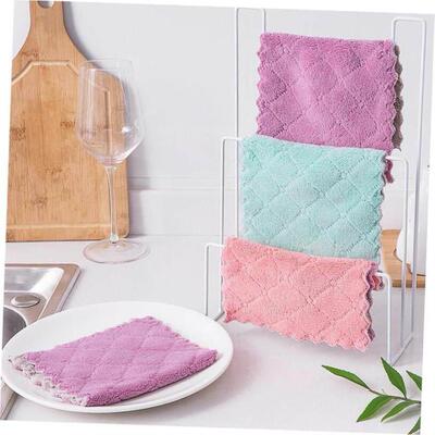 Kitchen Towels Dishcloths Coral Fleece Dish Towel Dish Rags