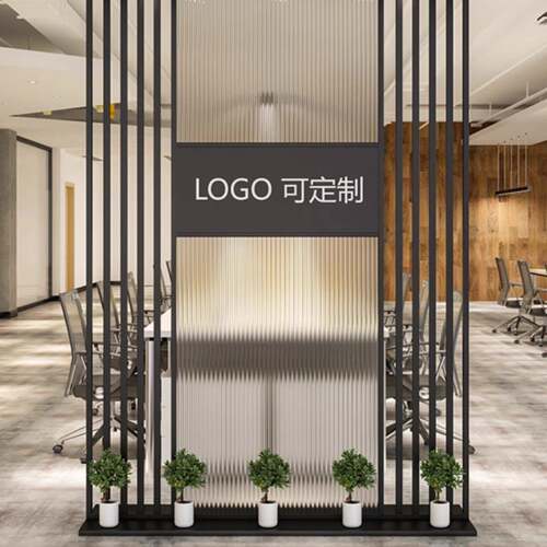 代简约铁RVH005艺公司屏风客厅璃隔玻办公室进门断遮挡现入户前台