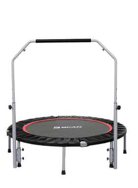 BCAN室内蹦床家用儿童蹦蹦床小型健身塑形带扶手可折叠100cm跳床