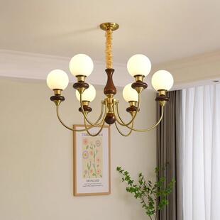 法式 南洋复古风卧室灯吸顶灯 中古客厅灯主灯吊灯餐厅灯具魔豆美式