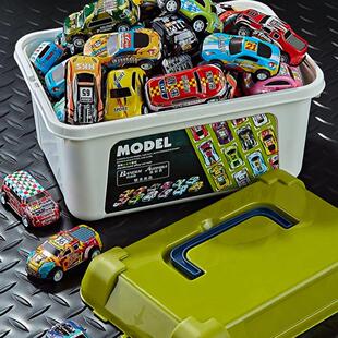 30Pcs Racing Alloy Box Cars Iron Storage Car Rebou Set Sheet