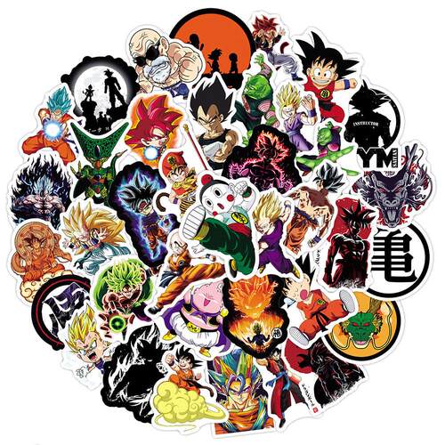 10/30/50PCS Dragon Ball Cool Anime Stickers Decals Decoratio