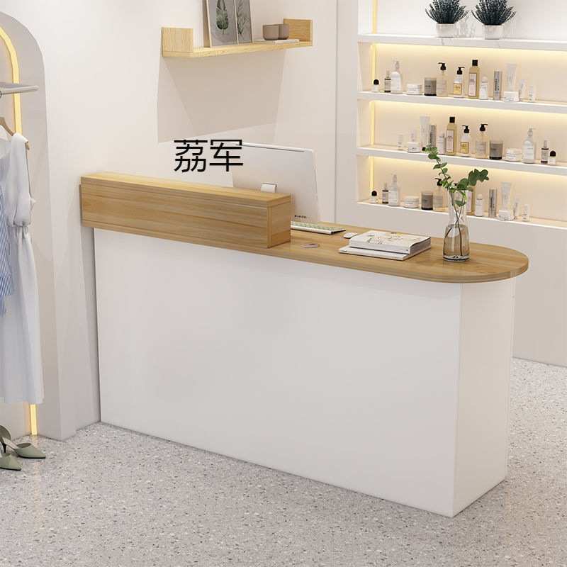 LJ服装店收银台简约现代收银桌柜台美容院理发店小吧台前台桌接待
