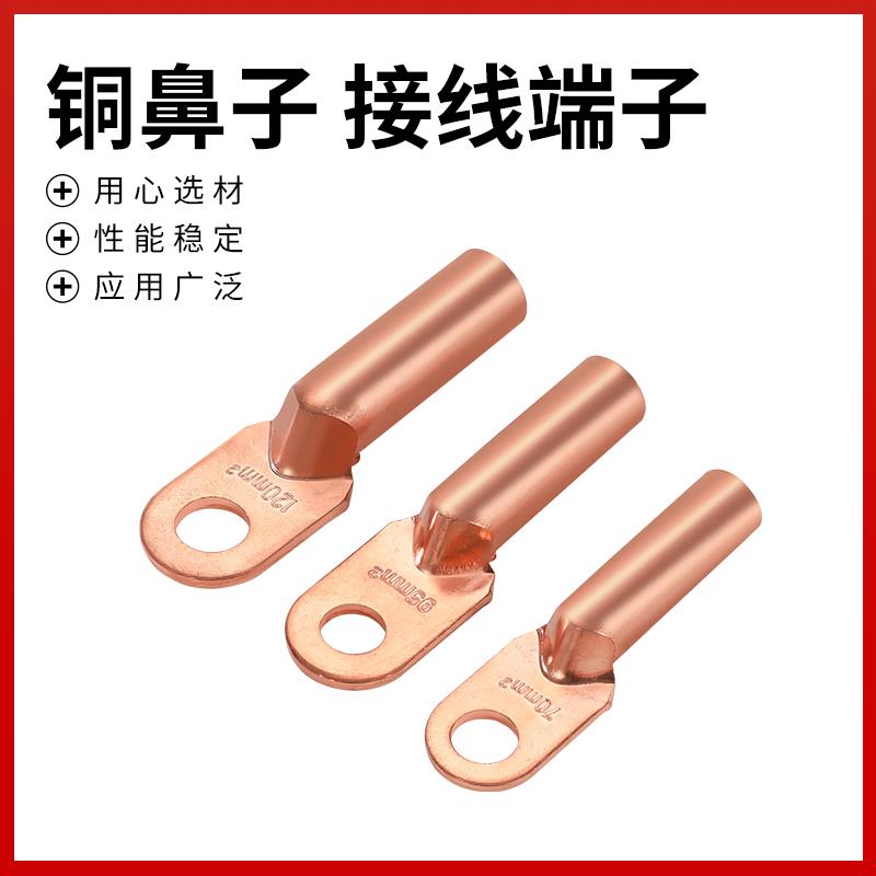 DT铜鼻子接线端子紫电缆