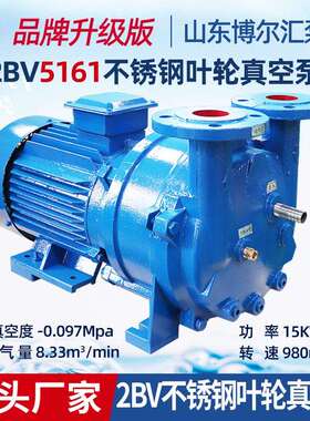 2BV5161不锈钢叶轮水环真空泵2BV系列15kw真空机组雕刻机水箱泵