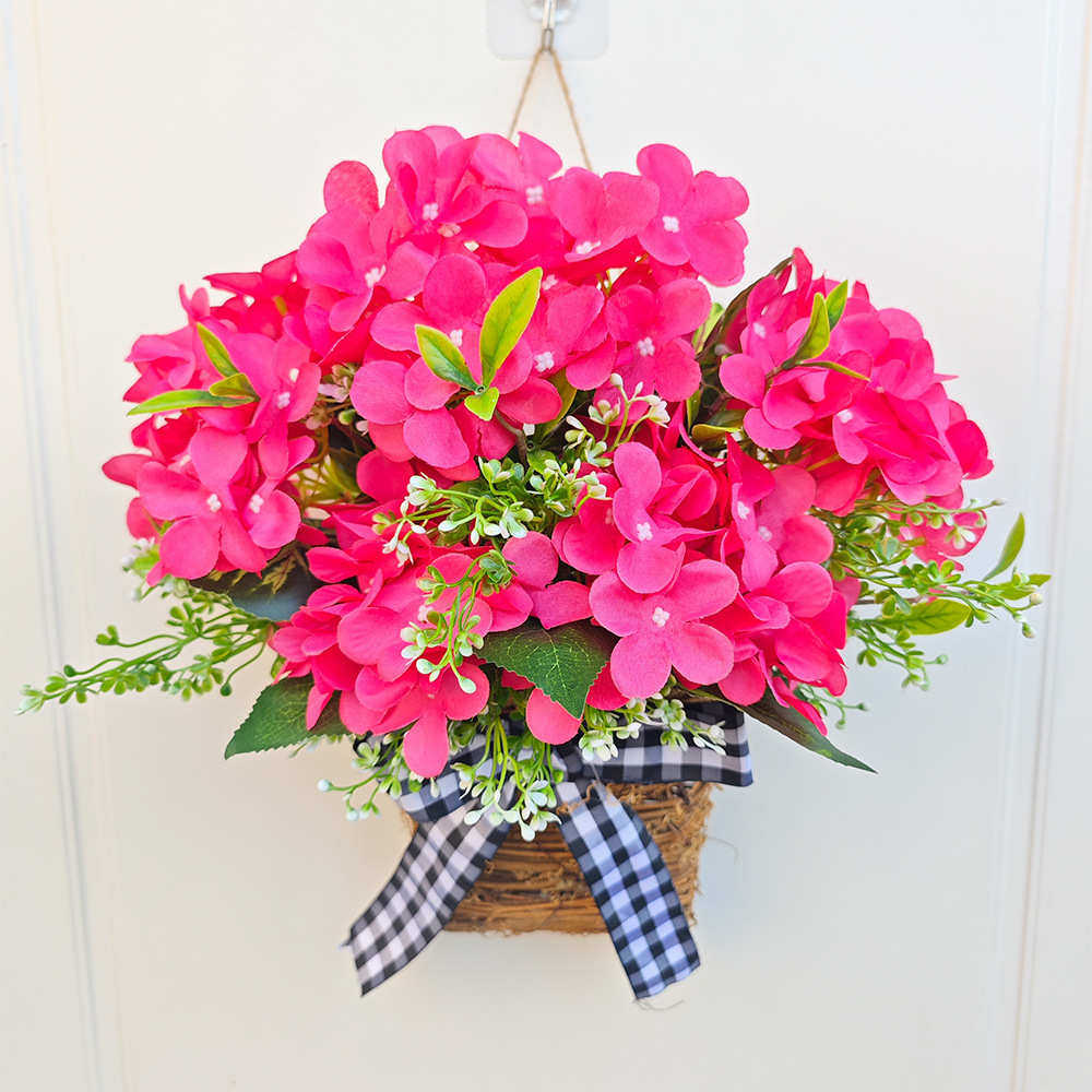 纵鸿2024春季花环夏季粉色天竺葵花篮门篮装饰前门挂饰,节庆用品/礼品,吊顶纱幔,淘宝优惠券,粉丝福利购,淘宝优惠卷