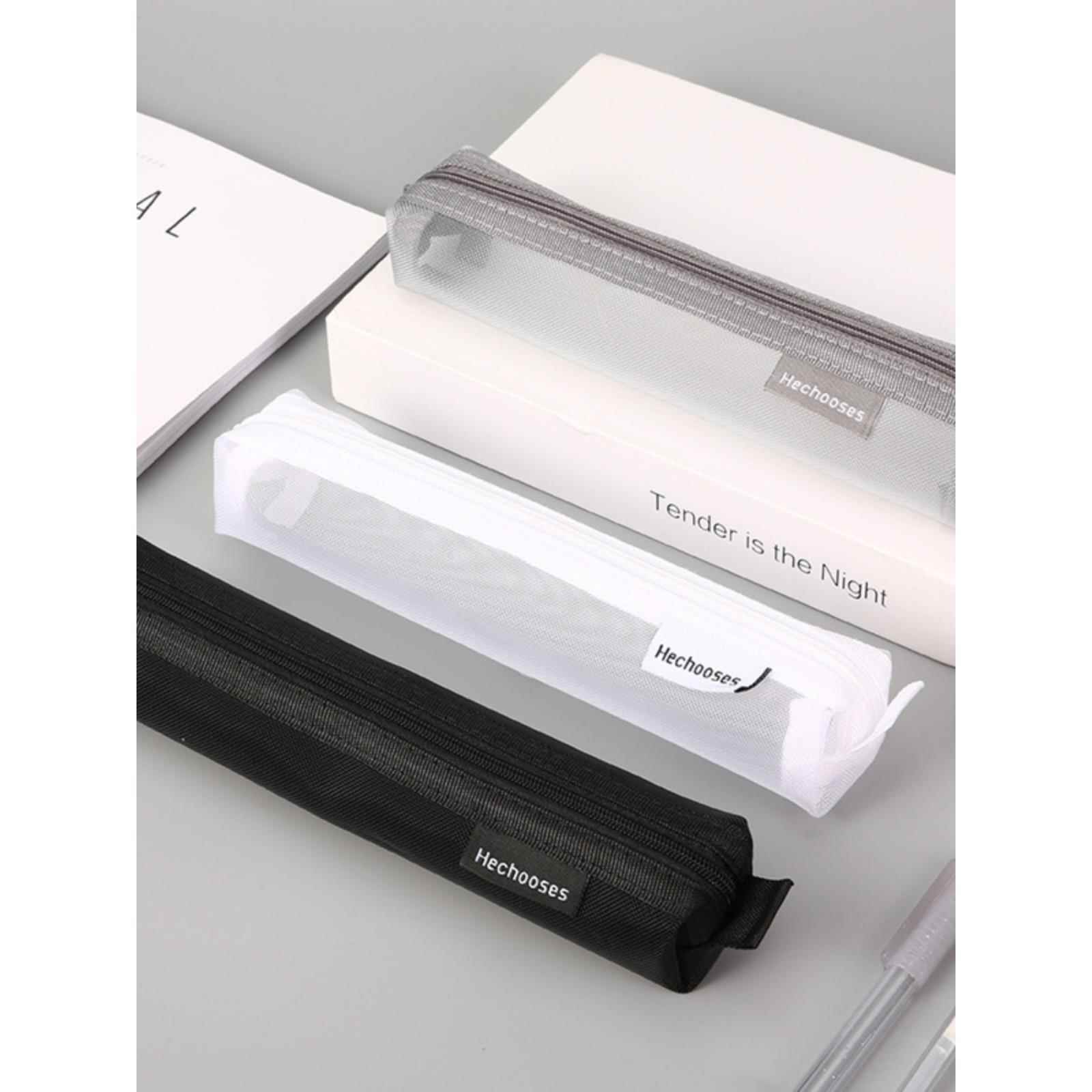 简约透明网纱笔袋收纳袋学生考试专用便携笔袋简约透明网纱笔袋收纳袋学生考试用便携笔袋mini方形文具袋可爱