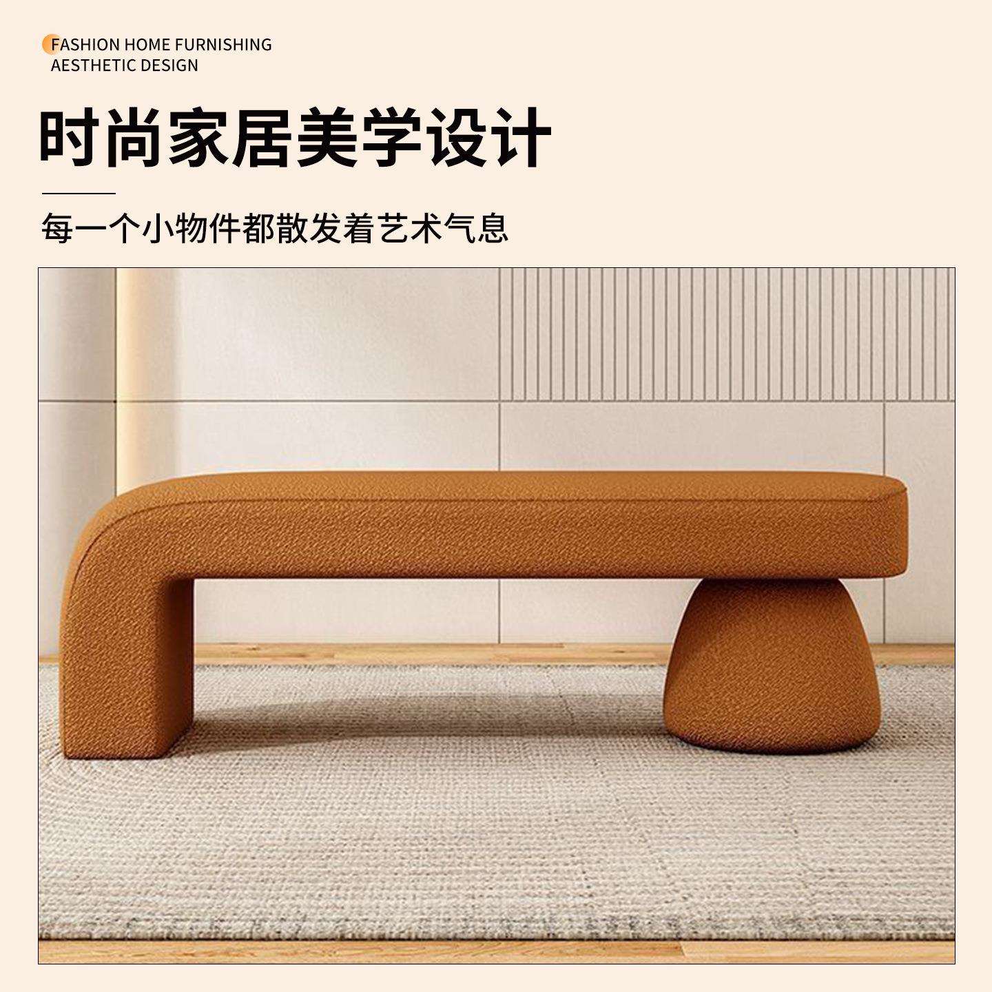 发等候椅发店休息区长条沙凳意欧式沙发式轻美奢条凳超长窄工业风
