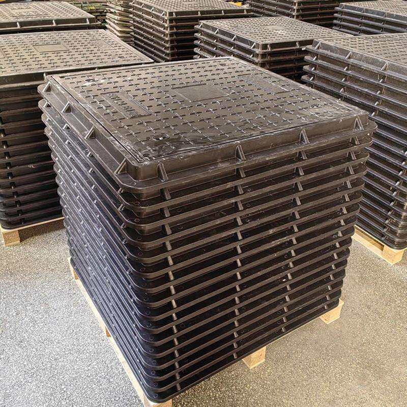 金盟1000*1000树脂井盖井重道783型市政路方形SMC复合隐形树脂盖