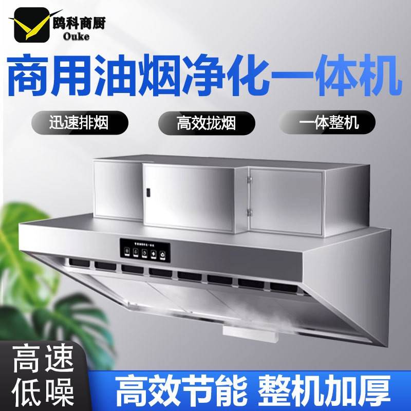商用抽油烟机净化一体机厨房饭店餐饮大吸力低空净化