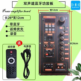 大功率双声道蓝牙功放板改装户外拉杆音响主板12V电瓶220充电功放