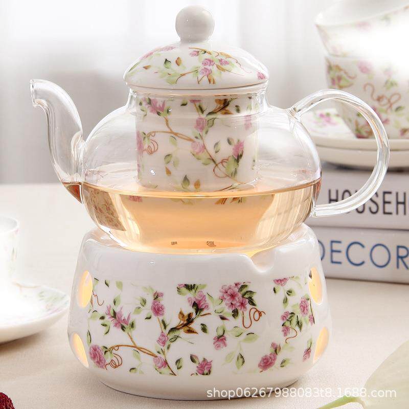 欧式玻璃水果茶茶壶 英式下午茶蜡烛加热花茶具
