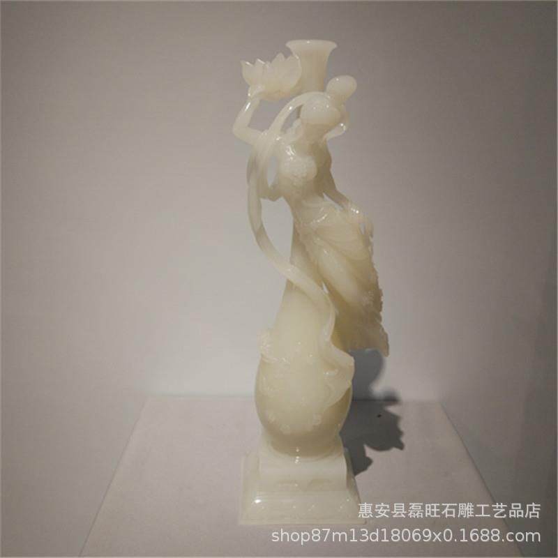 石雕仙女下凡室内传统天女散花神像居家装饰摆件神话人物雕塑现货