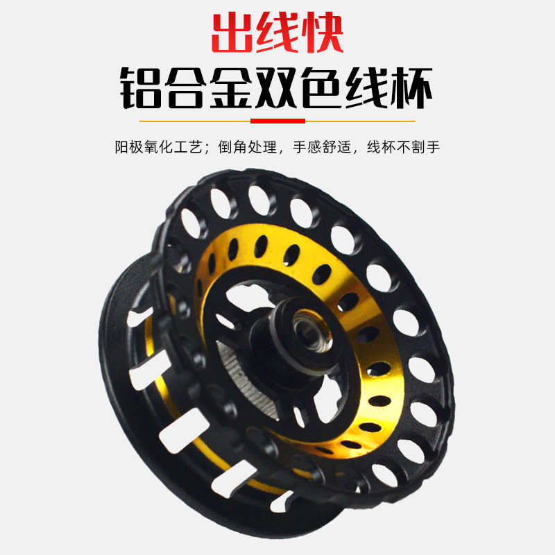 防海水筏钓轮不锈钢轴桥钓轮渔线轮半金属伐钓轮冰钓渔轮批发