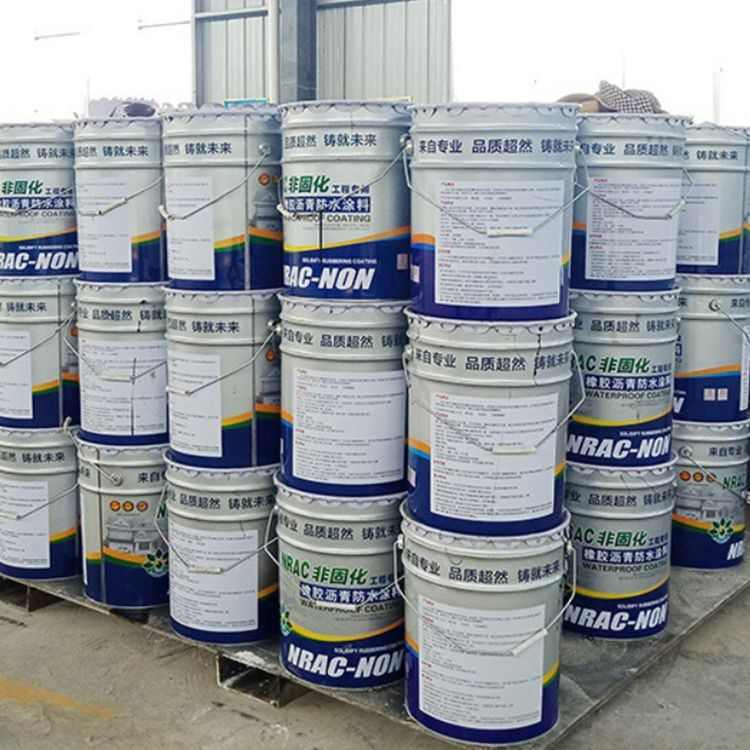 现货批发非固化橡胶沥青防水涂料 楼顶屋面高弹橡胶防水堵漏材料