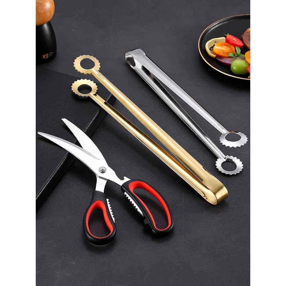 304不锈钢烧烤夹子加长煎牛排专用夹面包食物夹韩式烤肉工具套装,厨房/烹饪用具,烧烤夹/叉/铲/针,淘宝优惠券,粉丝福利购,淘宝优惠卷