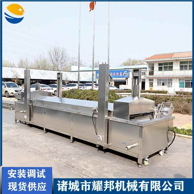 3000全动小花油炸机品设备 食麻厂连自续式小麻花油炸生产线