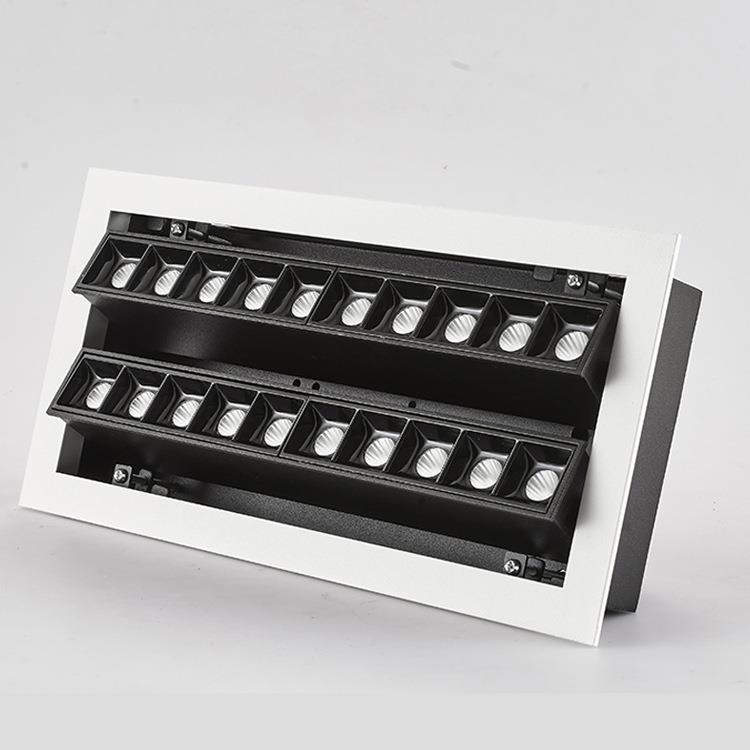 珠宝店LED可调角度线性射灯20W30W60W双头线条灯长条型格栅射灯