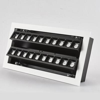 珠宝店LED可调角度线性射灯20W30W60W双头线条灯长条型格栅射灯