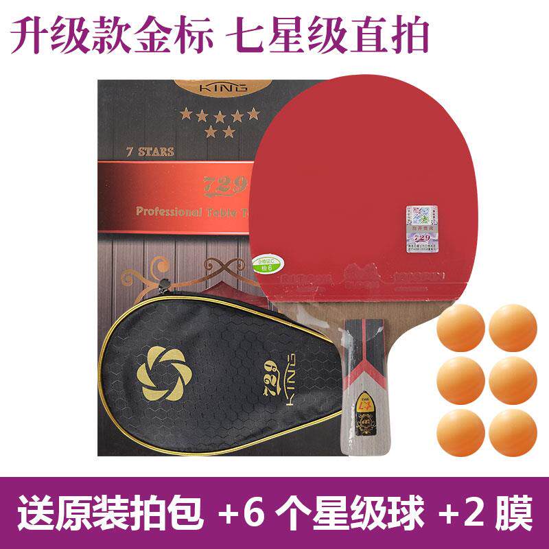 高档友谊279乒乓拍六星专业级球单拍1只升级6七八星快攻弧圈九横