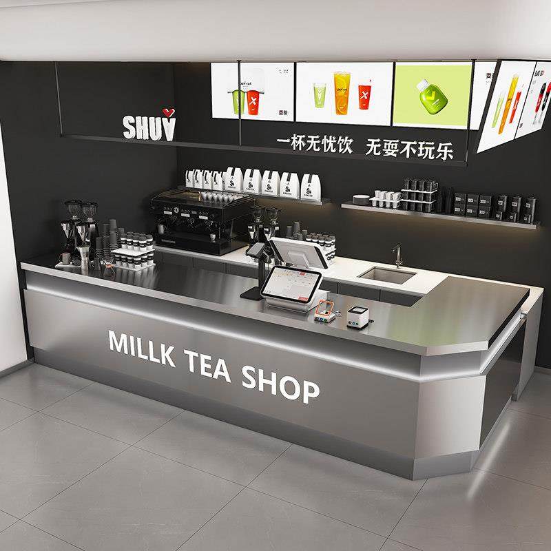不锈钢奶茶店吧台桌台球厅前台前台前台咖啡厅餐厅汉堡蛋糕店收银,商业/办公家具,收银台,淘宝优惠券,粉丝福利购,淘宝优惠卷