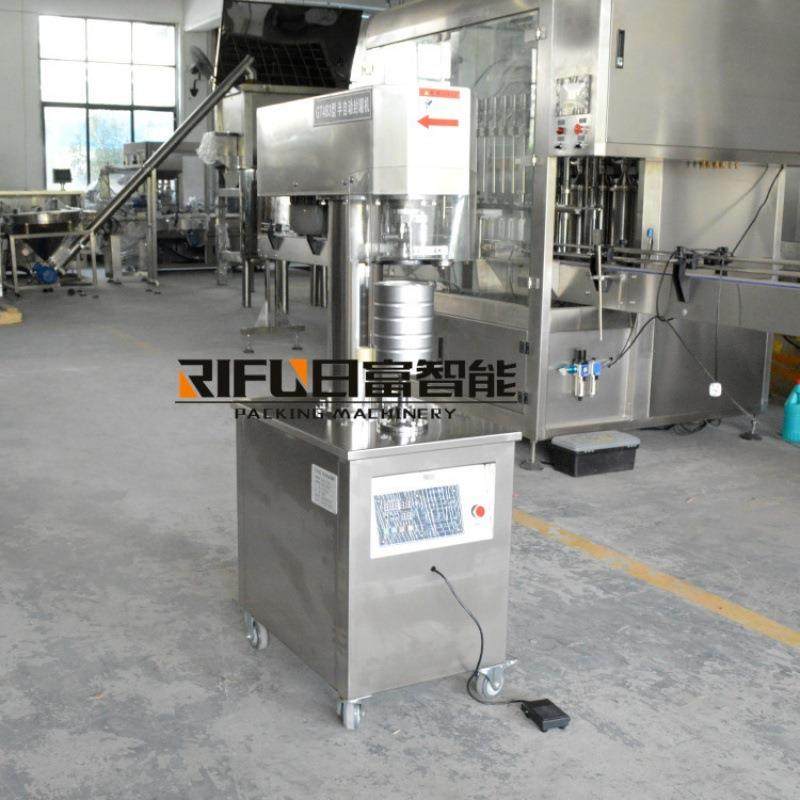 半自动封盖机水果什锦罐头封罐设备鱼罐头易拉罐瓶奶粉罐封盖机