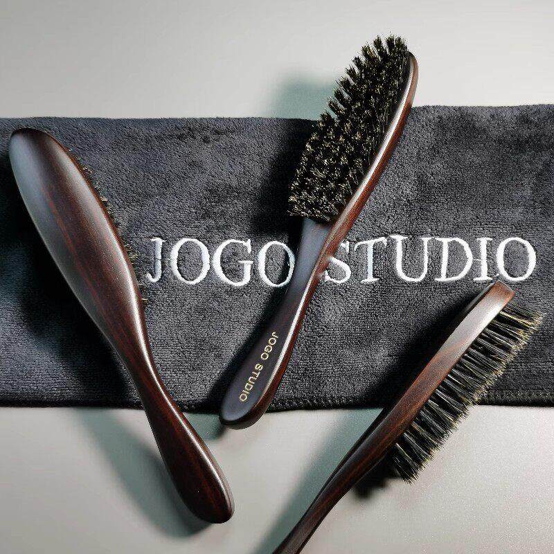 JOGO鬃毛梳发型师专用发梳光滑造型木梳棕毛刷男女通用便携收碎发