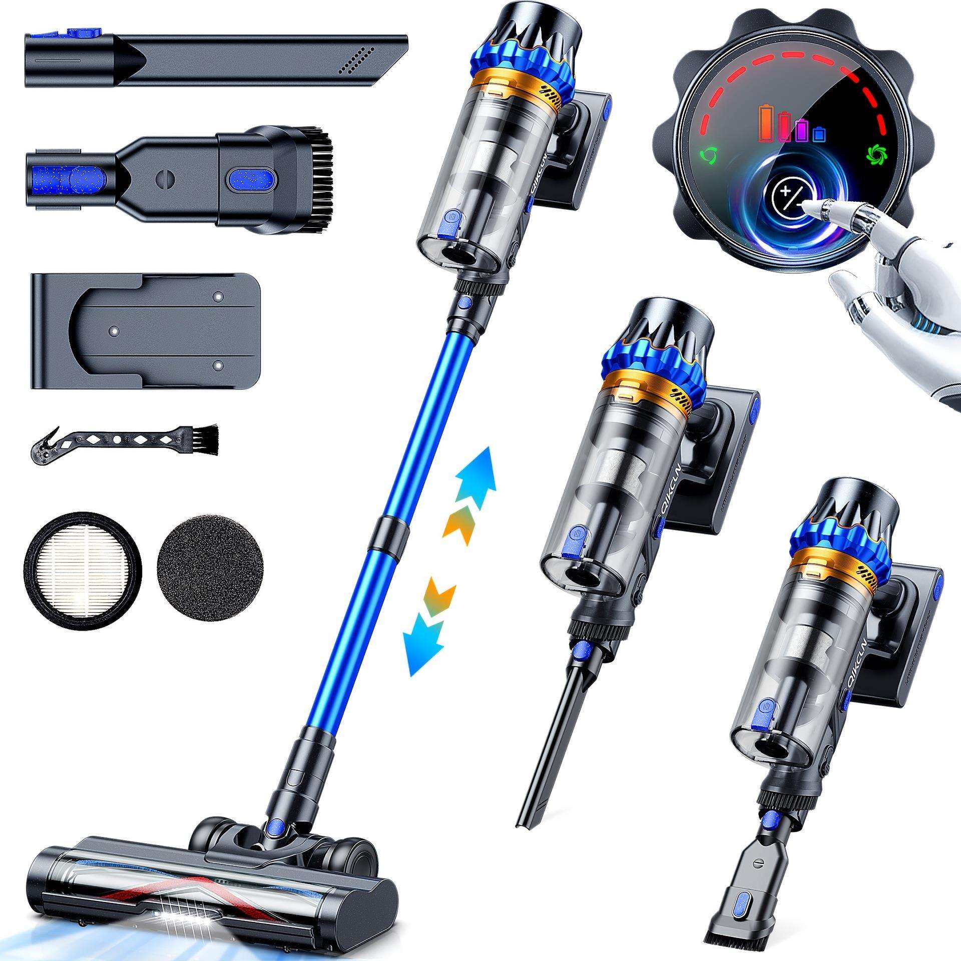 2026新款450W45Kpa无绳吸尘器带LED头灯